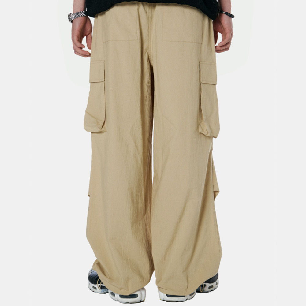 Cargo Tuck String Pants [Beige]