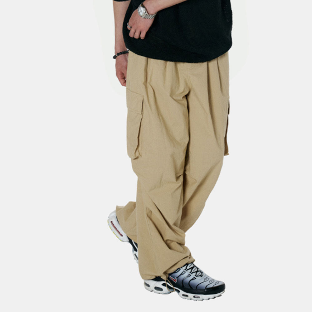 Cargo Tuck String Pants [Beige]