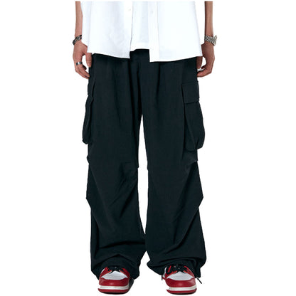 Cargo Tuck String Pants [Black]