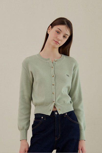 Daily Round Knit Cardigan (Mint)