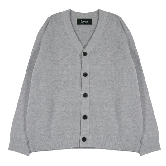 Soft V-Neck Cardigan Grey