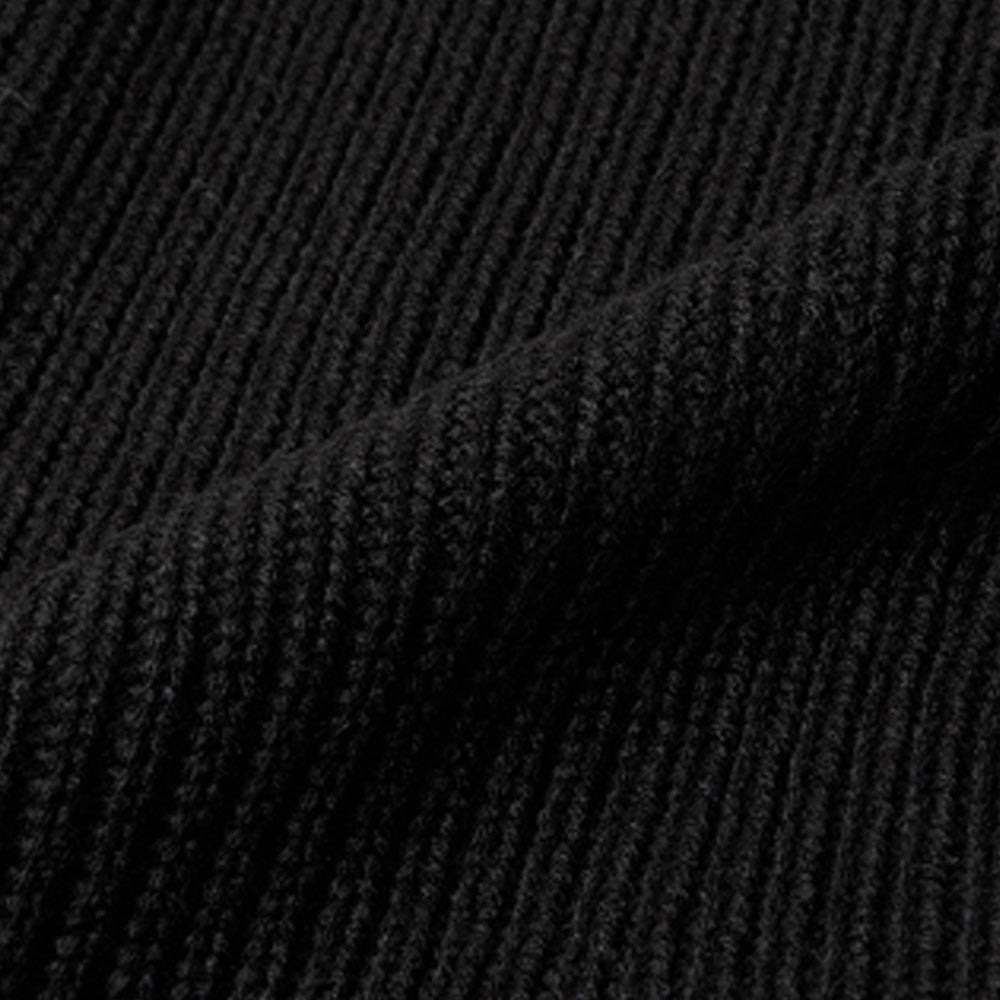 Raglan Slit Hachi Knit [Black]