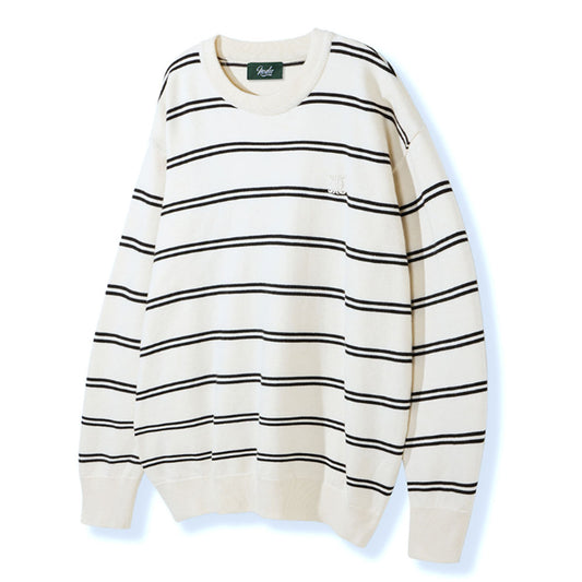 Minimal Signature Stripe Knit [Cream]