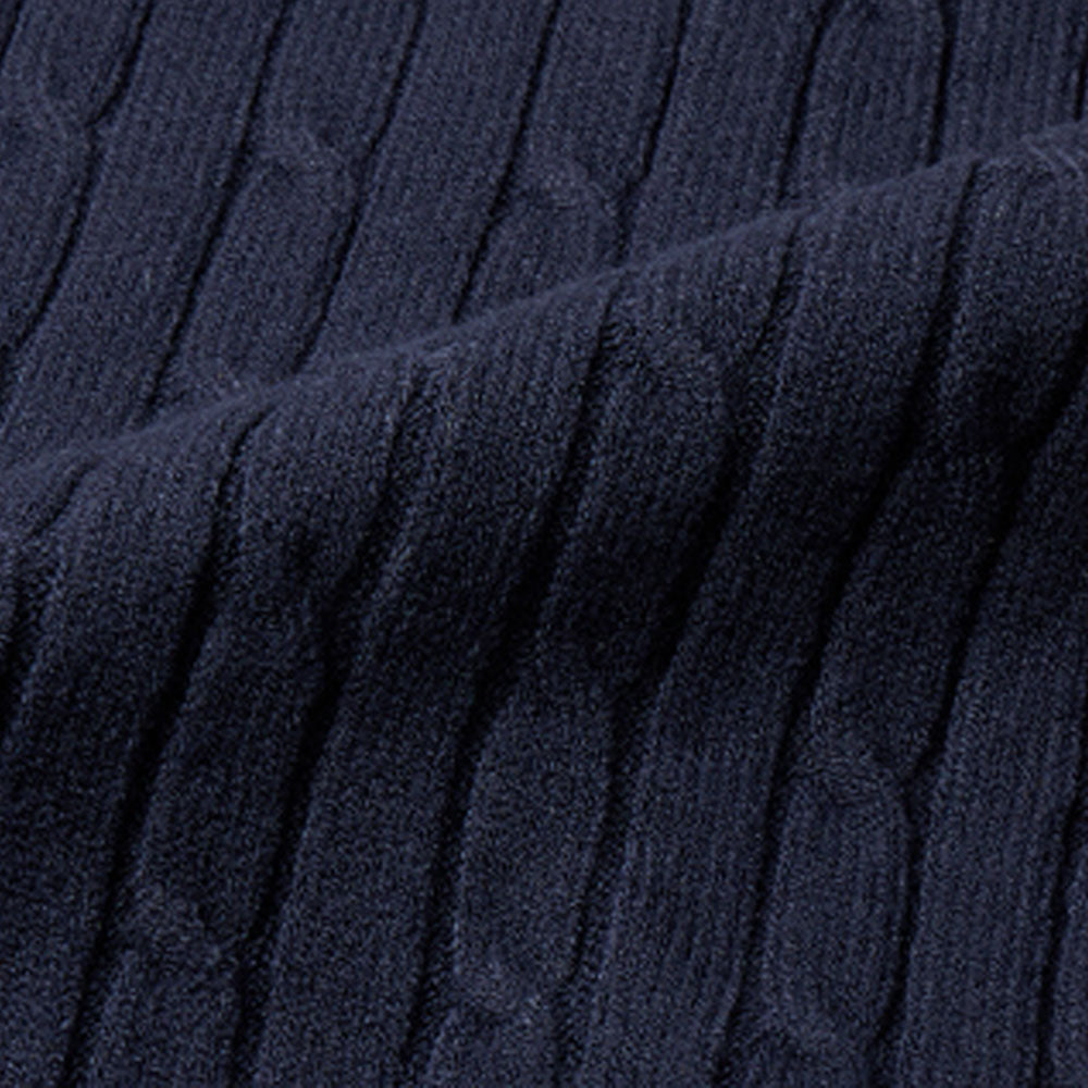 Daily Classic Cable Cardigan (Navy)