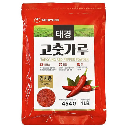 NONGSHIM TAEKYUNG Korean Chili Powder, Gochugaru Chili Flakes. Kimchi Powder (Flake, 1lb) - 100% Red Pepper Flakes for Korean & Asian Food. MSG Free.