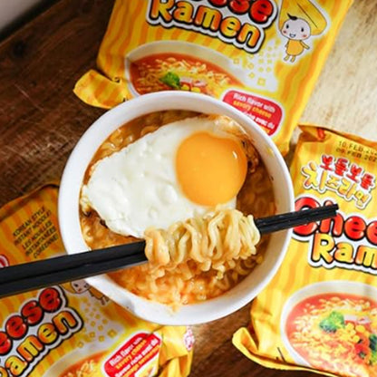 OTTOGI Cheese Ramen, Korean Style Instant Noodle, Rich Flavor with Savory Cheese, 3.92oz x 4 Pack