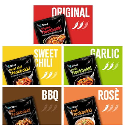 C O'Food Rose Spicy Carbonara Tteokbokki, Gluten-Free Korean Rice Cakes, Authentic Spicy Korean Street Food Snack, Ready to Eat, No MSG, No Corn Syrup, Pack of 1