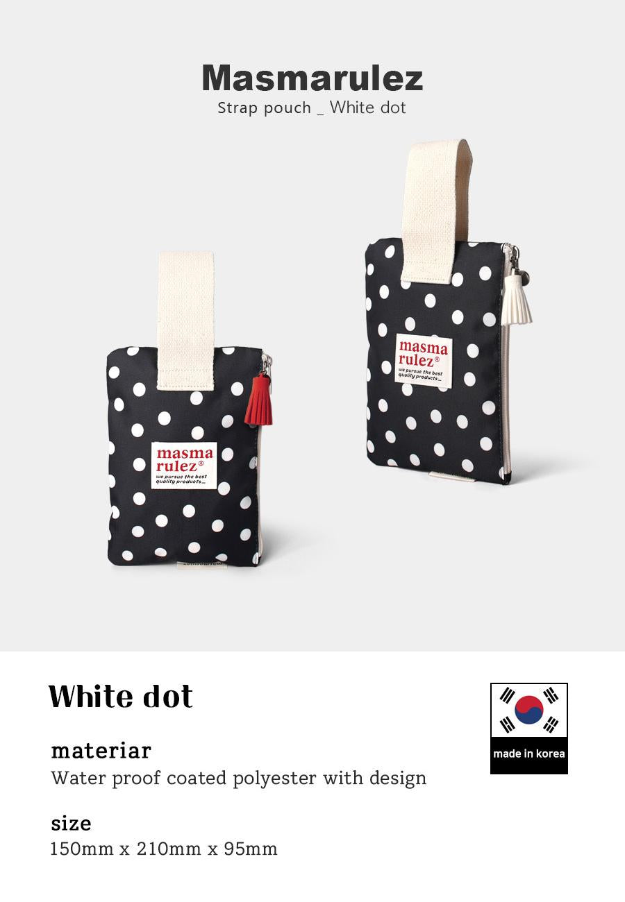 [Masmarulez]  Dot Strap pouch _ White