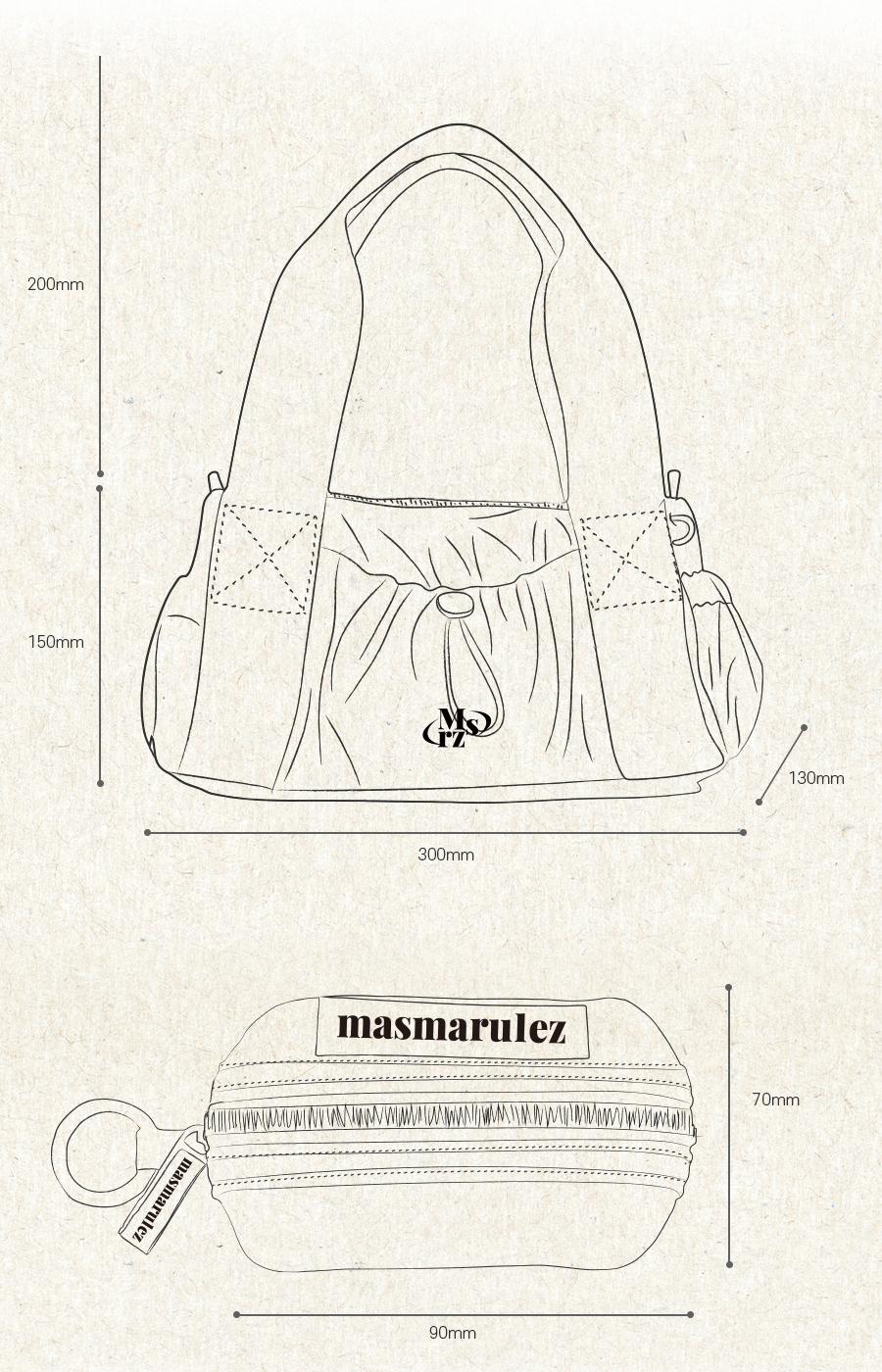 [Masmarulez] Mini Glossy shoulder duffel bag Water proof _ Mini Light gray