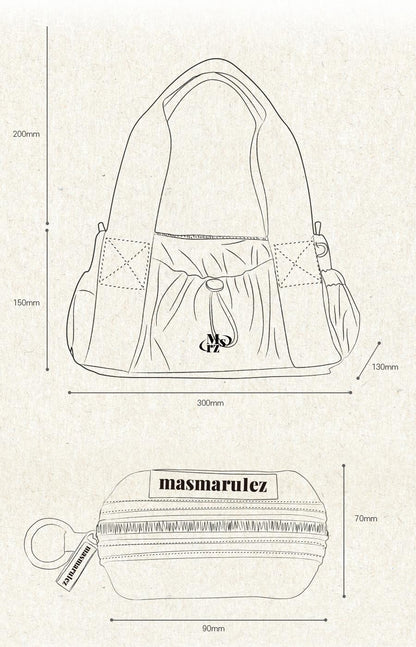 [Masmarulez] Mini Glossy shoulder duffel bag Water proof _ Mini Light gray