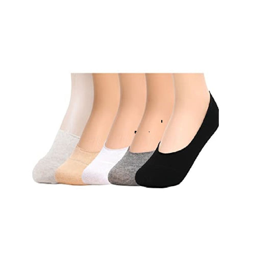 Women Anti Slip No Show Socks Low Cut Liner Socks Small Set 5 Pairs