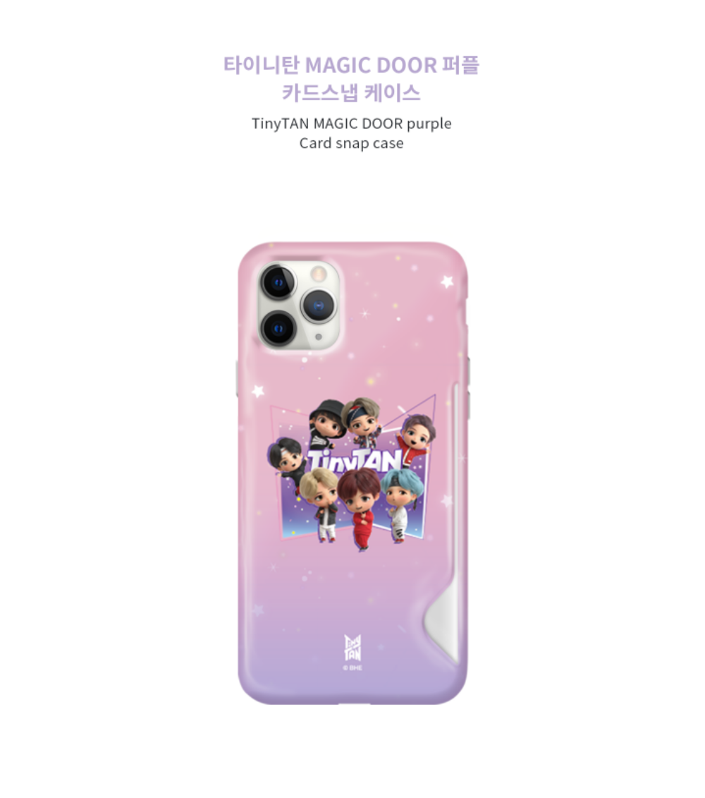 BTS X TINYTAN Magic Door Card Snap Jelly Case, MICDropClearTPU Case,  MagicDoorCase