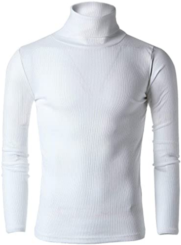 Mens Casual Slim Fit Light Weight Turtleneck Pullover Sweaters T Shirts