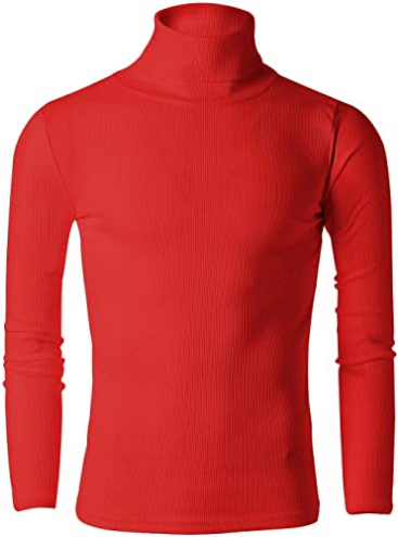 Mens Casual Slim Fit Light Weight Turtleneck Pullover Sweaters T Shirts