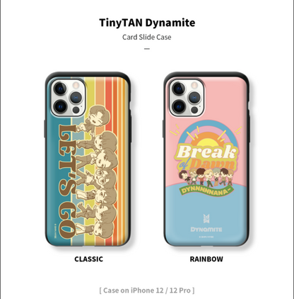 BTS Character TinyTAN iPhine 12 Pro Case Dynamite Card Slide Bumper