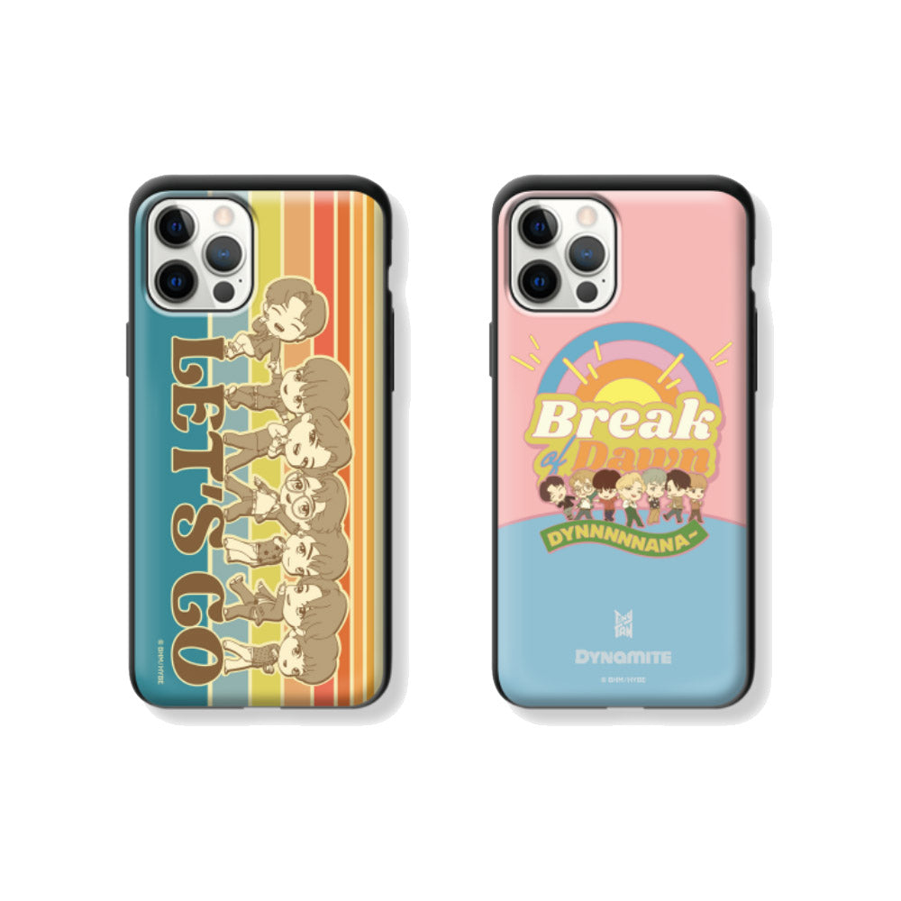 BTS Character TinyTAN iPhine 12 Pro Case Dynamite Card Slide Bumper