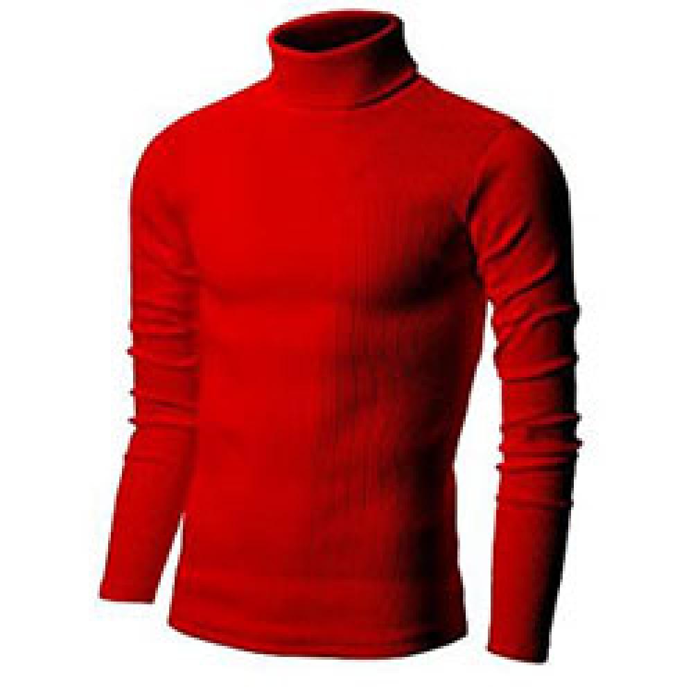 Mens Ribbed Turtleneck Thermal Sweater